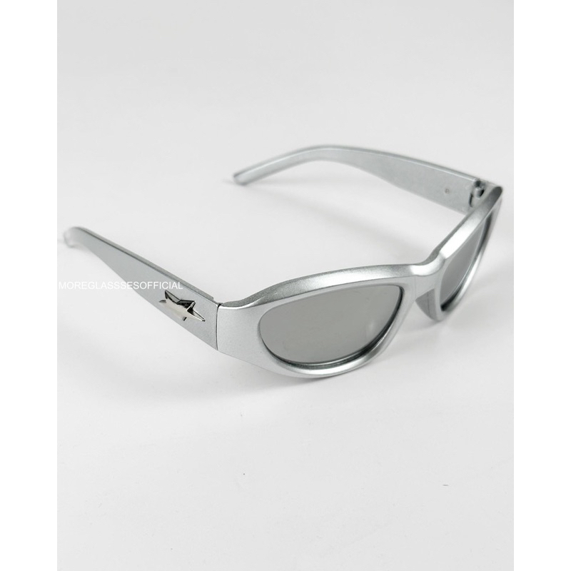 Kính mát có sẵn MOREGLASSES hoạ tiết ngôi sao phong cách thời trang nam nữ Y2K Punk 2023 chống UV 400 ảnh thật
