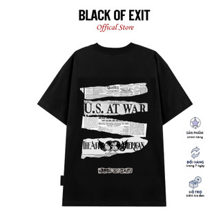 Áo thun unisex BLACK OF EXIT Paper phông tay lỡ nam nữ form rộng Local Brand