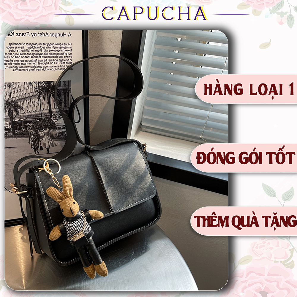 Túi xách nữ đeo chéo chất da dày siêu bền cao cấp Capucha T321