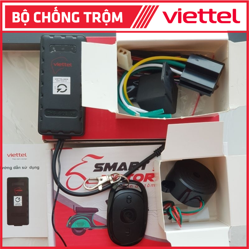 Khóa Chống Trộm Xe Máy Viettel Có Tính Năng Định Vị Giám Sát Xe Kèm Remote Điều Khiển Tắt Máy Xe Qua Điện Thoại
