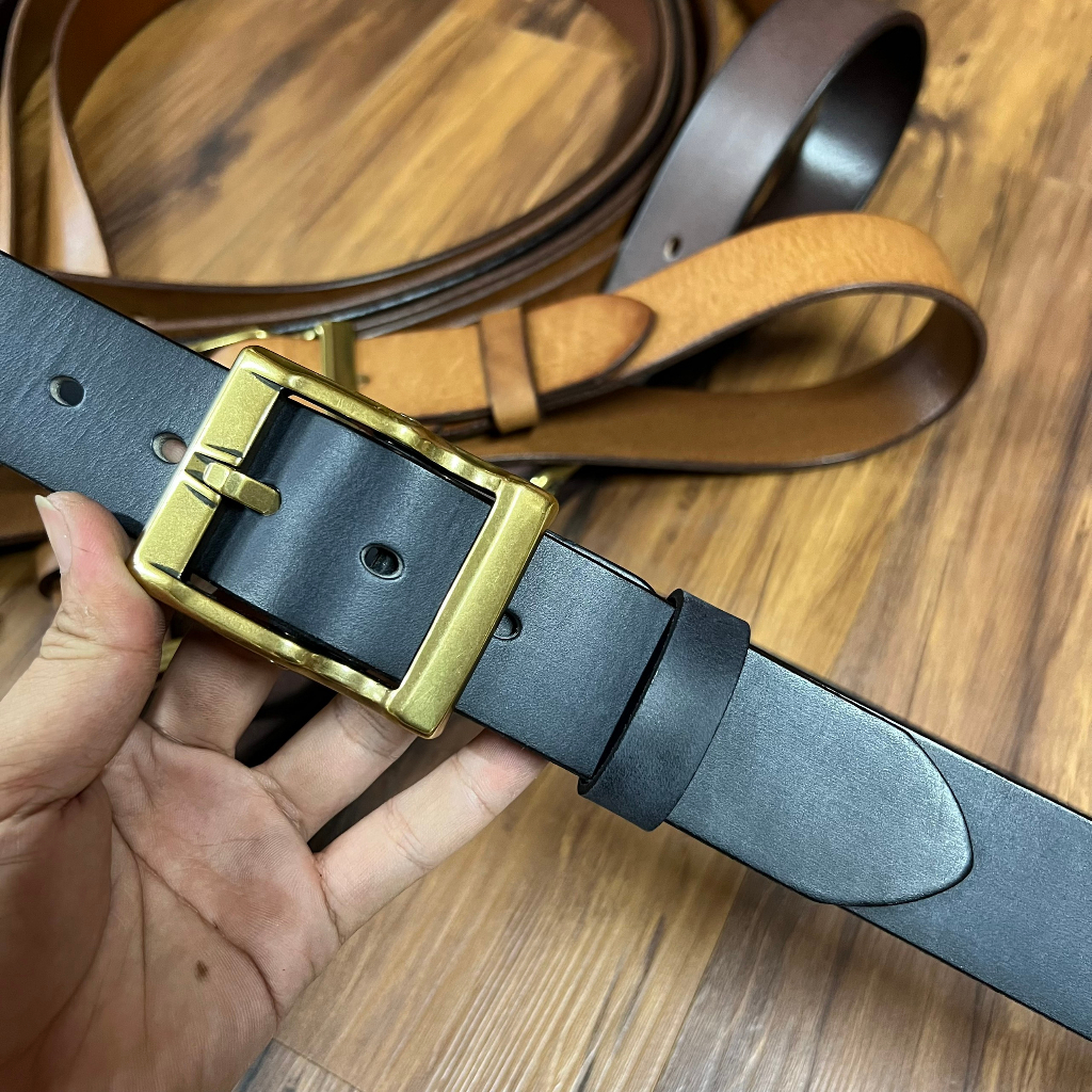 Thắt Lưng Nam Da Bò Ý Nguyên chất bảo hành 5 năm TMY01,Dây nịt khóa kim Đồng Đúc bản 3.8cm siêu bền