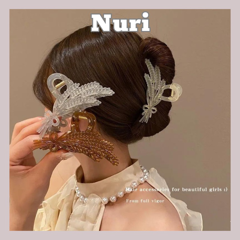 Kẹp Tóc Nhựa Acrylic Hình Lúa Mì Cho Nữ