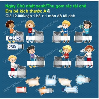 Em thu gom rác tái chế