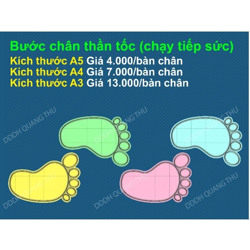 [Đồ dùng dạy học] Bảng phụ hình bàn chân