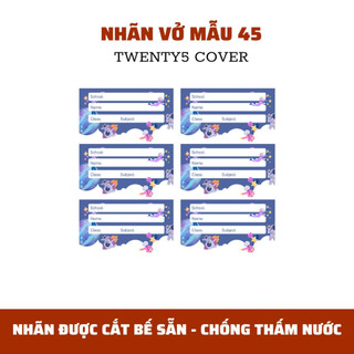 SET NHÃN VỞ THEO MẪU 40 -  49