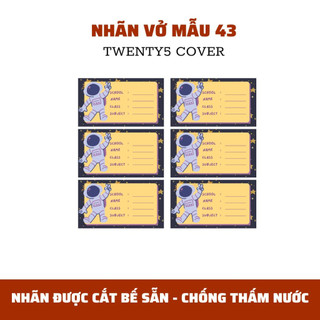SET NHÃN VỞ THEO MẪU 40 -  49