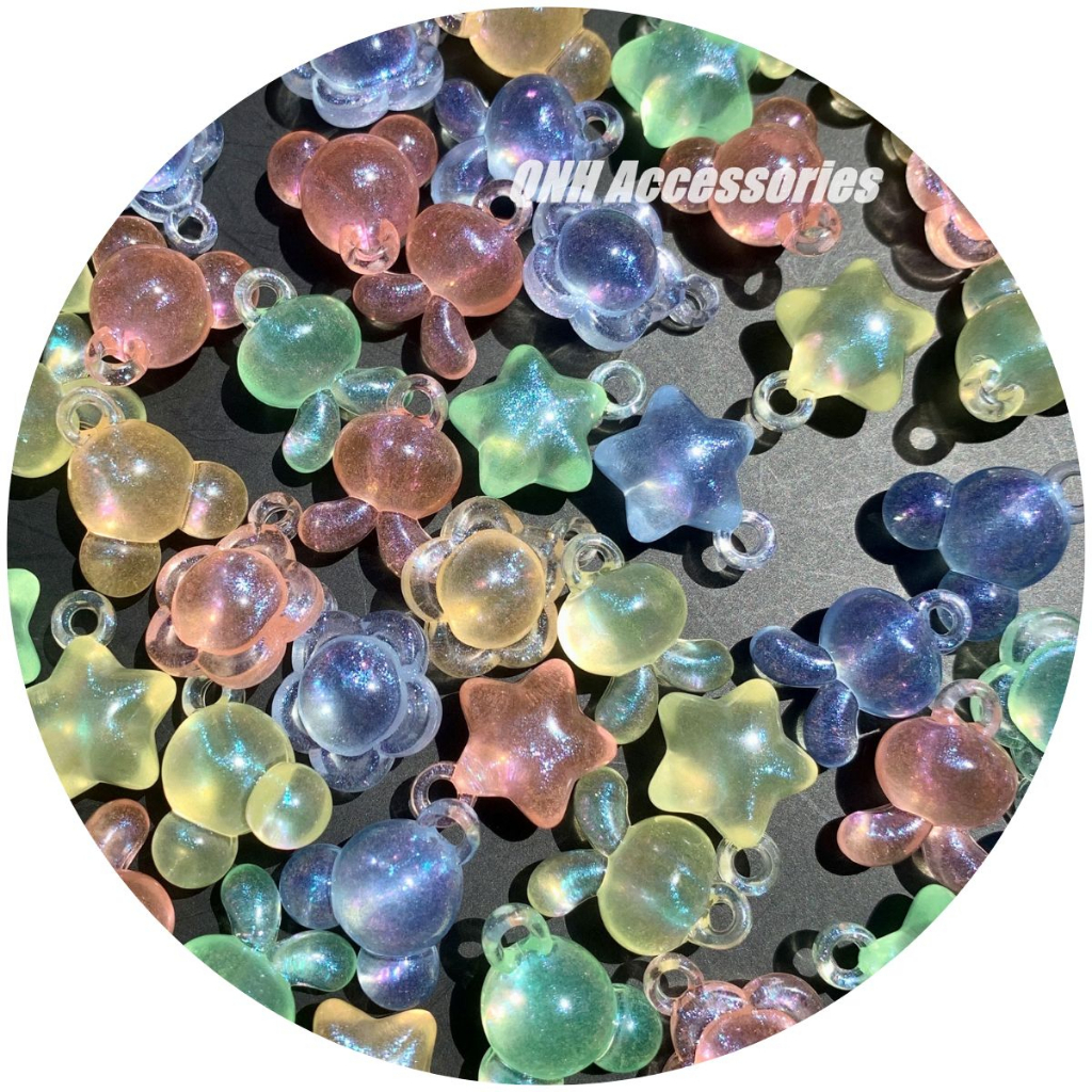 Set 4 charm treo dùng làm vòng tay, dây chuyền, trang sức thủ công