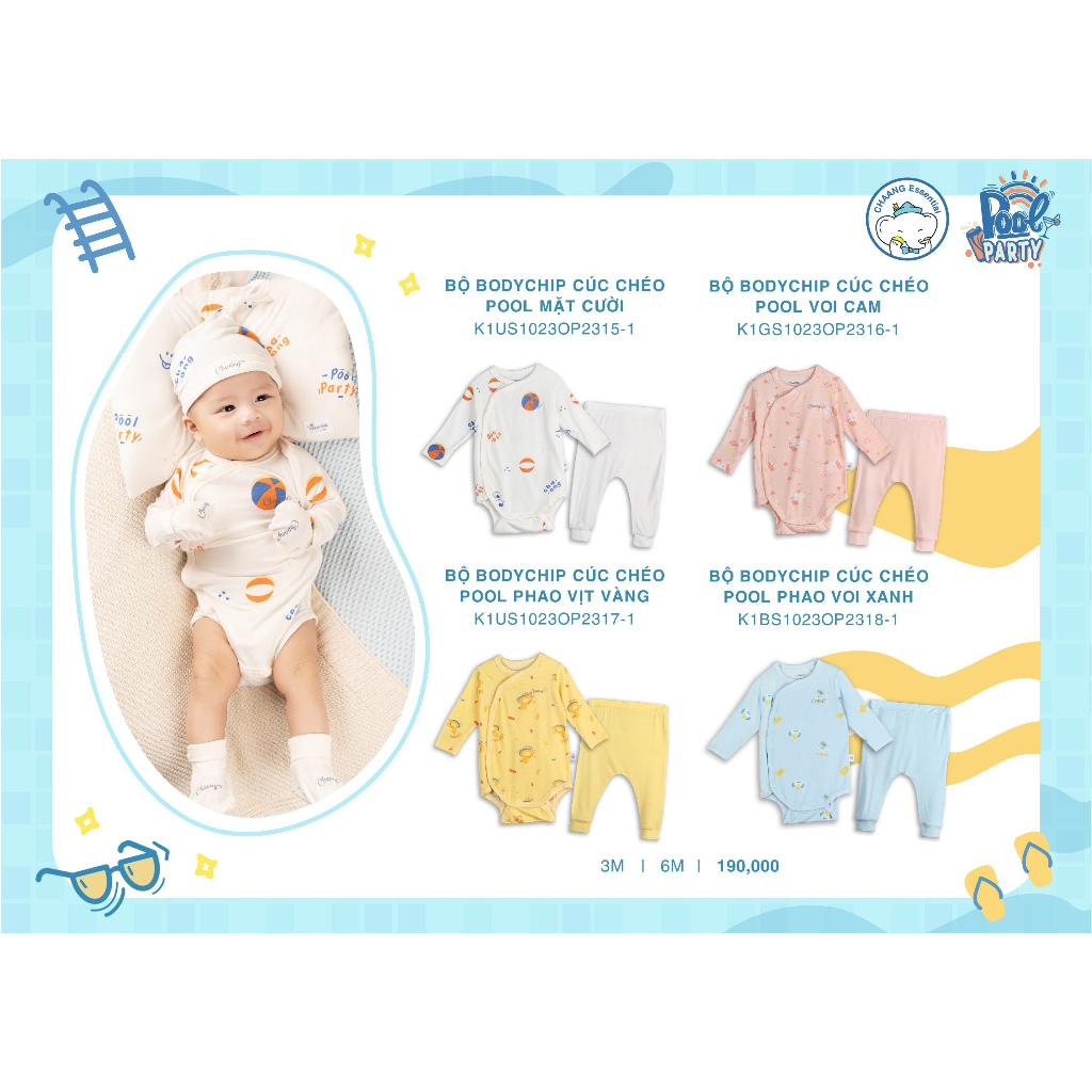 Chaang set 2 body chip Chaang cho bé sơ sinh SS23 hihistores