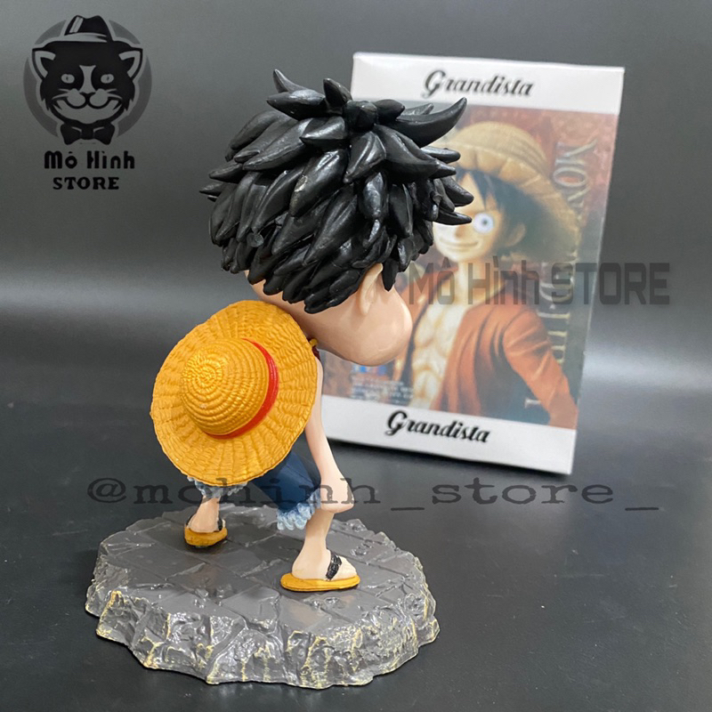 Mô hình One Piece Luffy ăn đấm sưng mặt cao 12cm