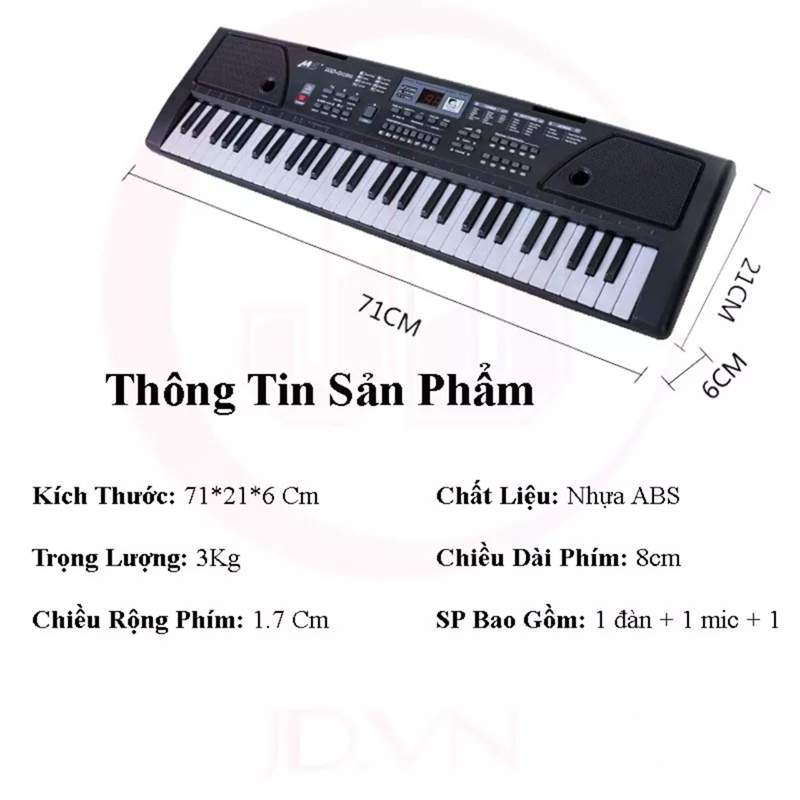 ĐÀN PIANO ĐIỆN TỬ 61 PHÍM CHO NGƯỜI MỚI HỌC – ĐÀN PIANO ĐIỆN TỬ CHO BÉ PHÁT TRIỂN TRÍ NÃO - Q012 vt886