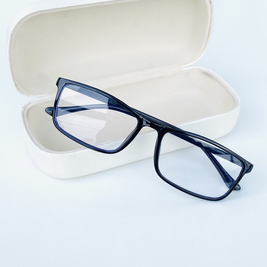 Kính giả cận nữ nam chống tia UV và ánh sáng xanh phong cách Hàn Quốc dáng vuông siêu hot siêu đẹp PUKIXI 056