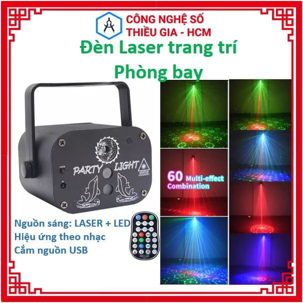 Đèn laser Party Light ánh sáng laze cảm ứng nhạc bay phòng sân khấu vũ trường - Cắm cổng USB - Hàng cao cấp | BigBuy360 - bigbuy360.vn