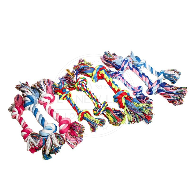 Dây bông bện xương cho Chó Con mọc Răng nhai,Đồ Chơi nhai gặm