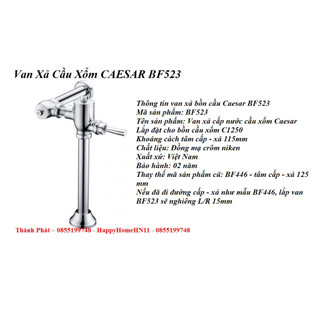 Caesar - van xả bàn cầu xổm caesar bf523 , thay thế cho van xả bf446 cũ