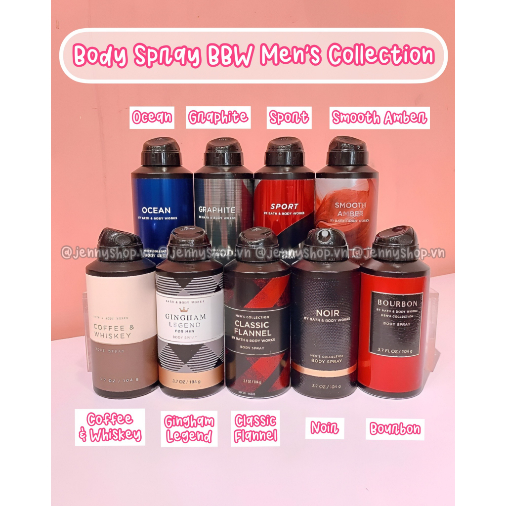 Xịt Thơm Toàn Thân Cho Nam Bath &amp; Body Works Body Spray 104g