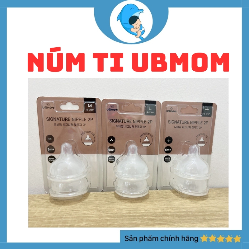 Núm ti Ubmom thay thế cho bình sữa Ubmom chính hãng đủ size cho bé