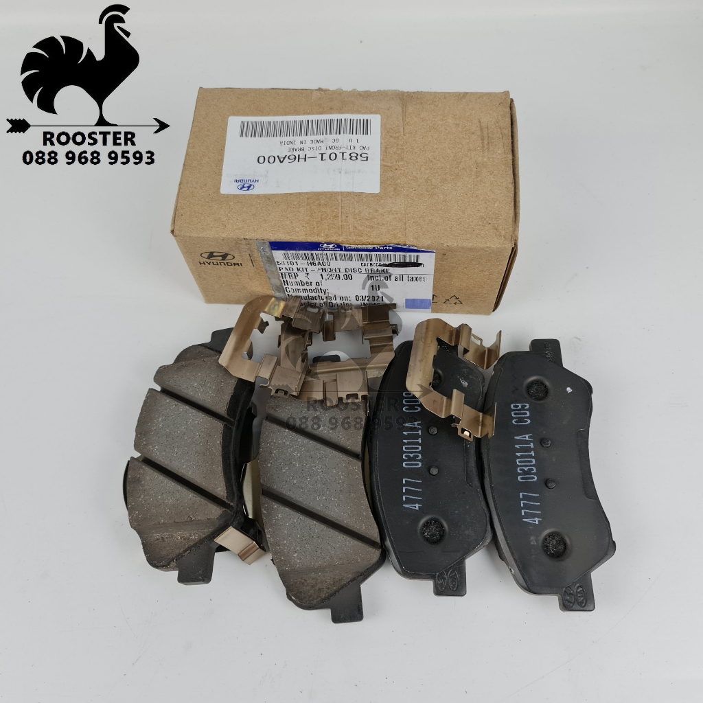 Má phanh, bố thắng trước Accent (11-22), Rio (15-22), K3 (12-16), Cerato (16-18) Mã: 58101H6A00/581011RA00/581011VA00