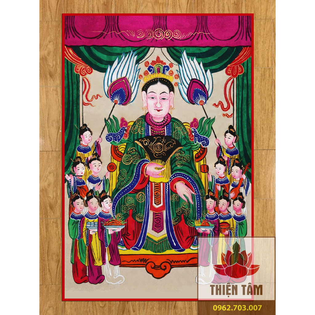 Tranh Chúa Sơn Trang bằng vải phủ bóng cao cấp dày dặn