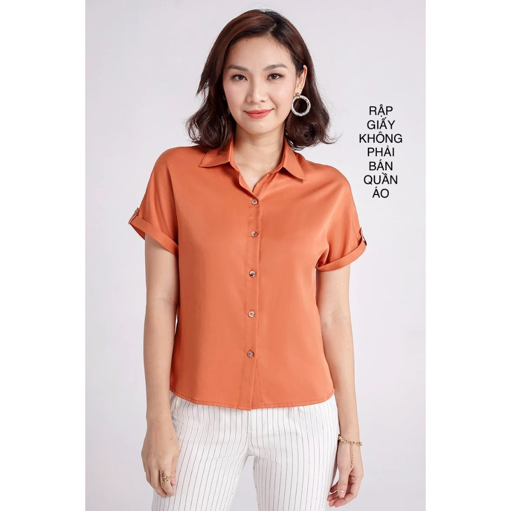 RSM01 RẬP BẰNG GIẤY  áo sơ mi nữ công sở
