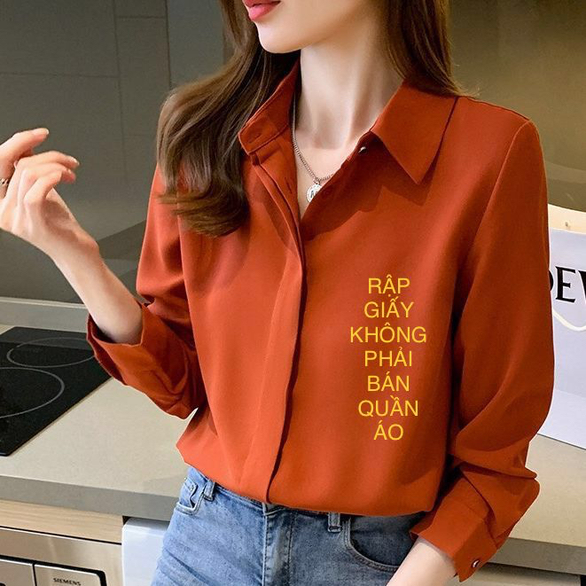 RSM01 RẬP BẰNG GIẤY  áo sơ mi nữ công sở