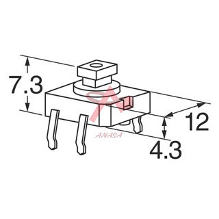 Nút Nhấn 4 Chân 12x12x7.3mm