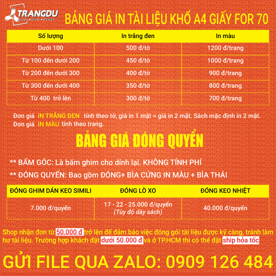 Photo Tài Liệu, giấy For kem, in tài liệu