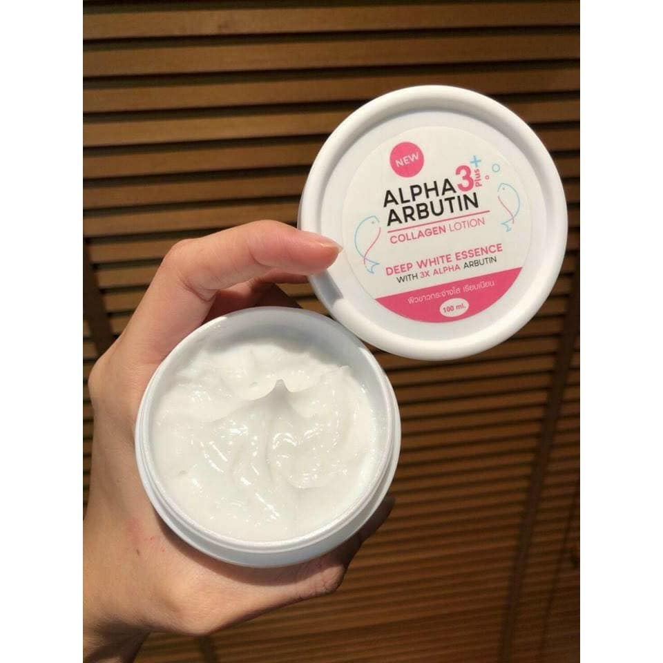 KEM DƯỠNG TRẮNG DA BODY ALPHA ARBUTIN COLLAGEN CREAM 3PLUS+ - 100gr