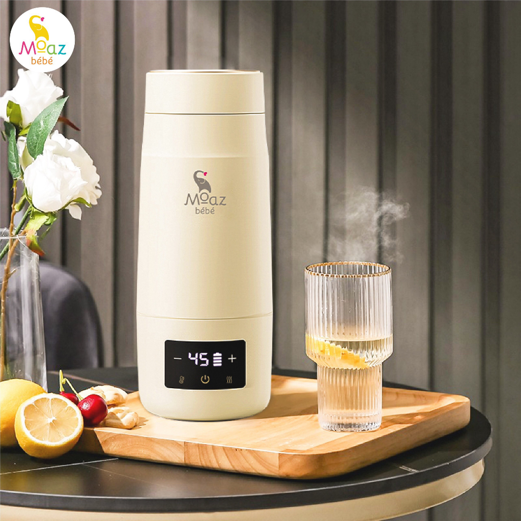 Bình đun nước pha sữa di động Moaz Bebe MB058 [Bảo hành chính hãng]