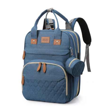 Balo Bỉm Sữa Cho Mẹ Và Bé 2in1, 3 Lớp Lót Cách Nhiệt Đựng Bình Sữa, Có Thể Kéo Ra Cho Bé Ngủ Khi Đi Du Lịch