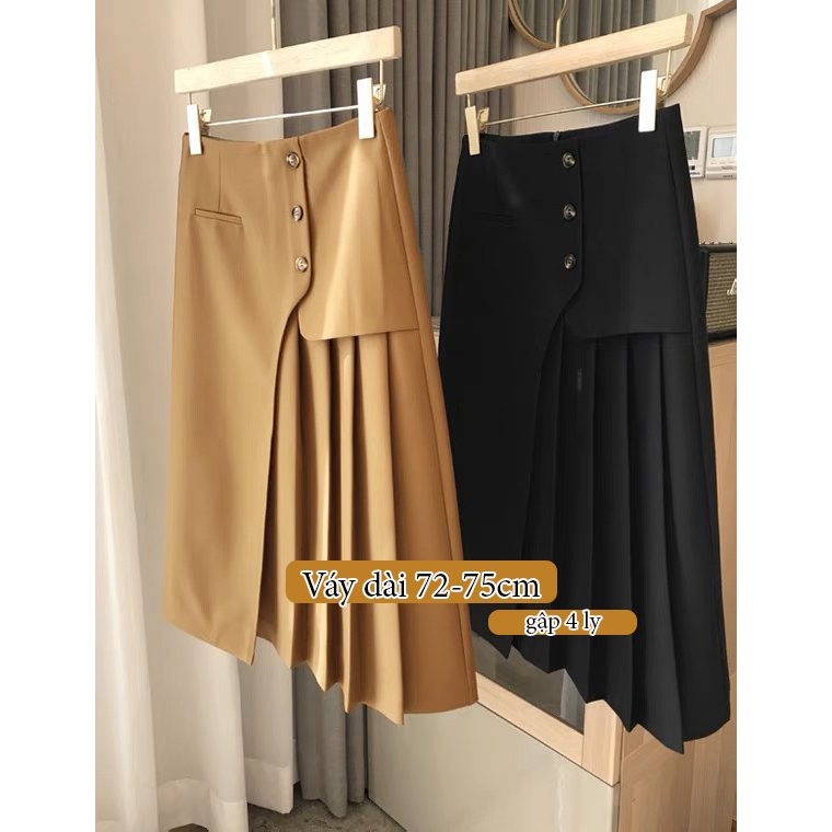 Chân Váy nữ Bigsize 45-90kg nhà MÚP chất goll Nhật+ TUYẾT MƯA HÀN, 2 lớp dài 72cm phong cách năng động