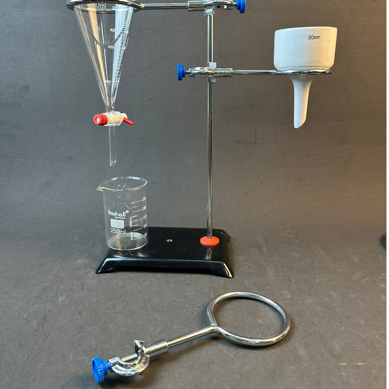 Vòng Đỡ Phễu Chiết Quả Lê LAB HA NOI, Phễu Lọc Sứ, Có Khóa 60mm, 80mm, 100mm, 120mm