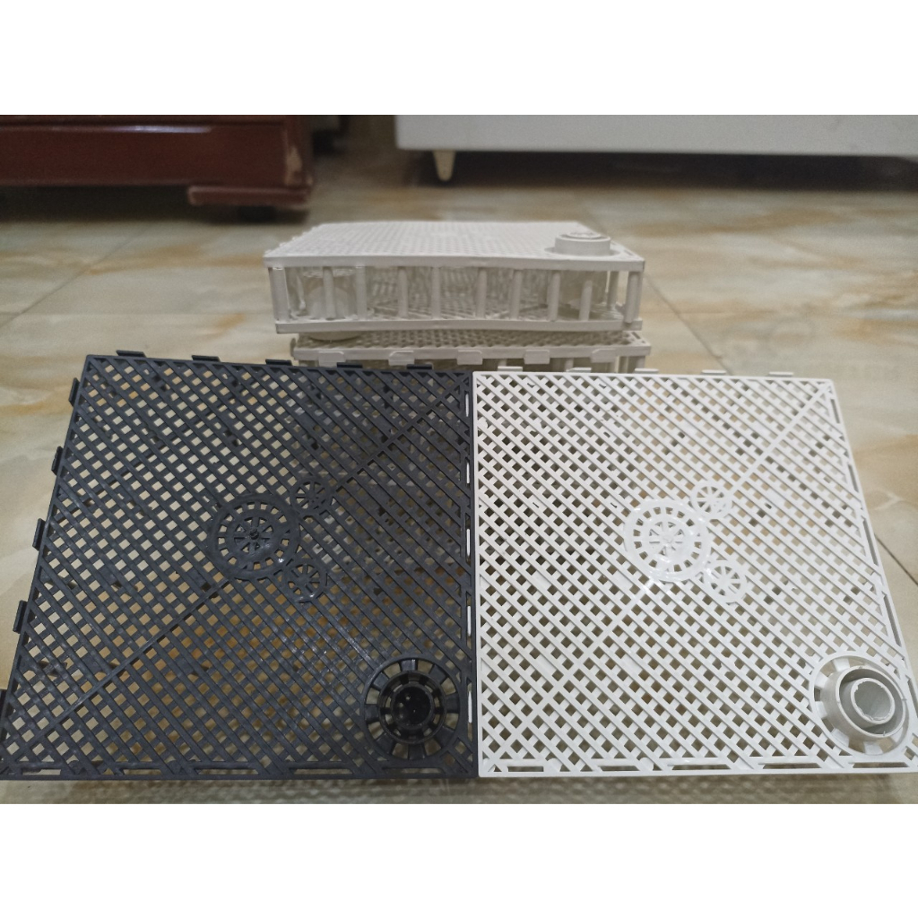 Tấm Nâng Đáy - Vỉ Nhựa Lọc Đáy (vuông 14.5x14.5cm) màu trắng - đen