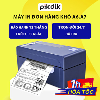 Máy in nhiệt Pikdik khổ A6, A7 in đơn hàng, in mã vận chuyển hoá đơn bán hàng, phiếu gửi, minicode