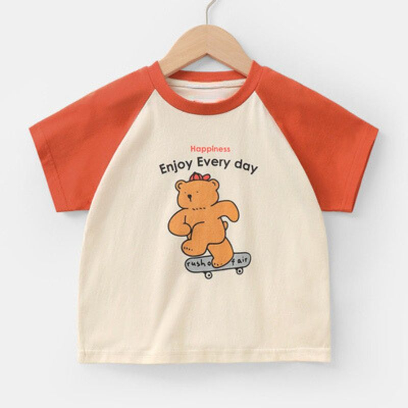 Áo Thun LOTUKA Cho Bé, Áo Phông Cho Bé Trai Bé Gái, Áo Hè, Áo Hè Cộc Tay Chất Thun Lạnh Mềm Mát Size 4-18kg
