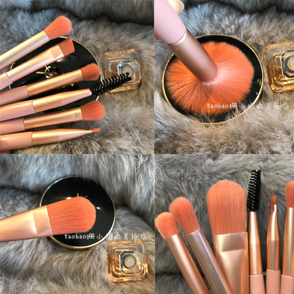 Cọ trang điểm cá nhân chuyên nghiệp gồm 8 cây tặng kèm túi zip Vintage