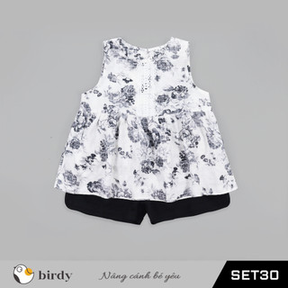 Đầm bé gái thiết kế 2T~10T áo dún tầng dễ thương - Chất liệu cotton- Hàng cao cấp