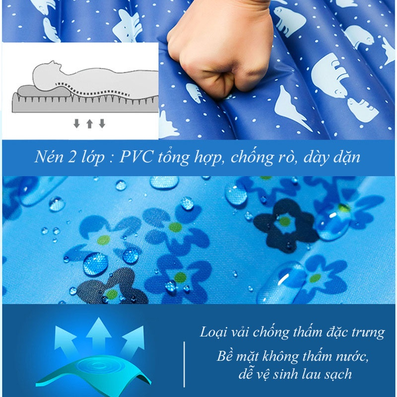 Đệm Nước Mát Gia Đình Dễ Thêm, Tháo Nước, Siêu Êm Ái, Phù Hợp Cho Giường Ngủ, Ghế Gỗ, Trải Sàn