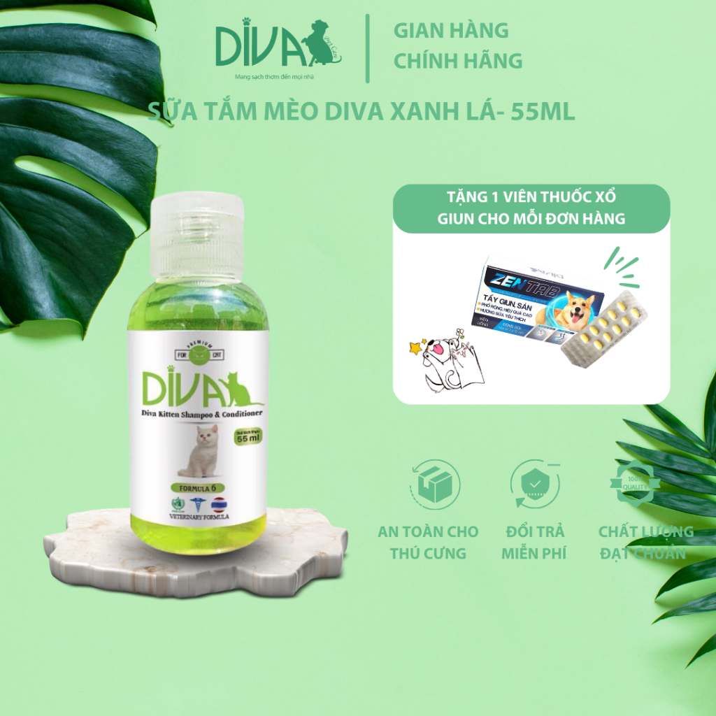 SỮA TẮM MÈO DIVA XANH LÁ 55ML