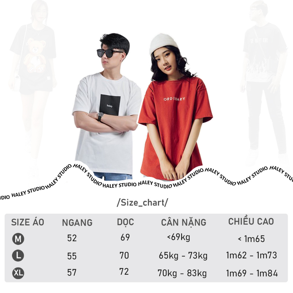 Áo Thun lạnh nam nữ Unisex Tay Lỡ HALEY Form Rộng DASN vải cotton phong cách Hàn Quốc Ulzzang TN100