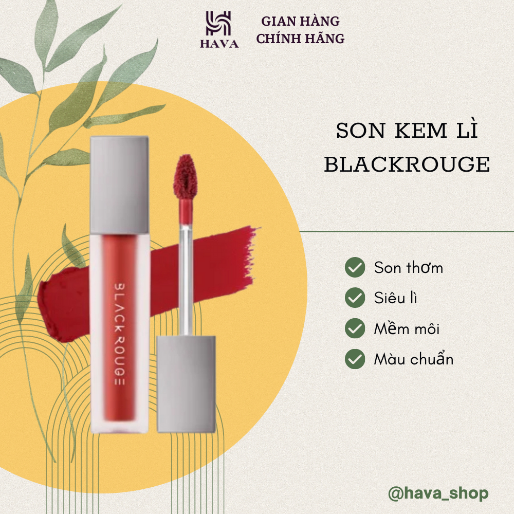 Son Black Rouge CHÍNH HÃNG Hàn Quốc - Son Môi Kem Lì BlackRouge