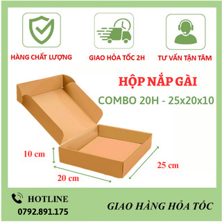 Hp - combo 20 hộp carton nắp gài 25x20x10
