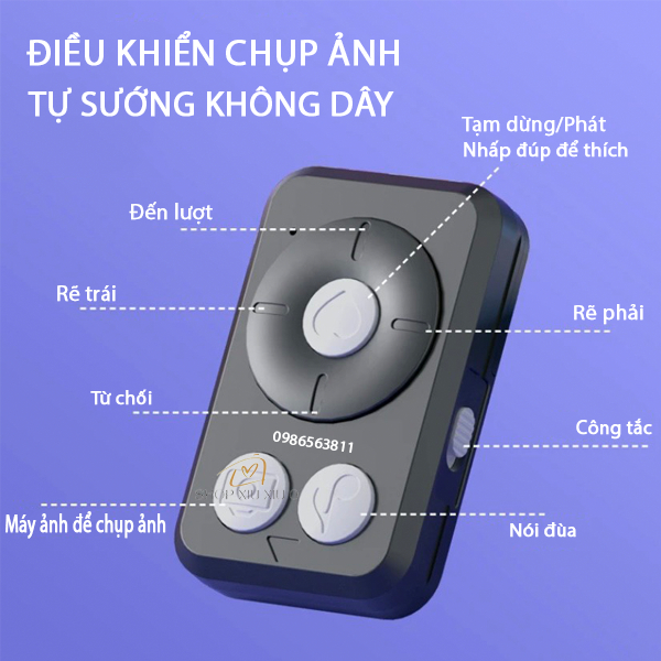 Phụ kiện điện thoại di động Fordlff Sạc Bluethooth điều khiển từ xa ảnh video ngắng video selfie đa năng tiện lợi