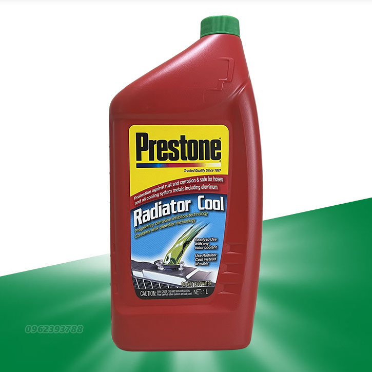 Nước làm mát Prestone màu xanh 1 lít phù hợp mọi dòng xe