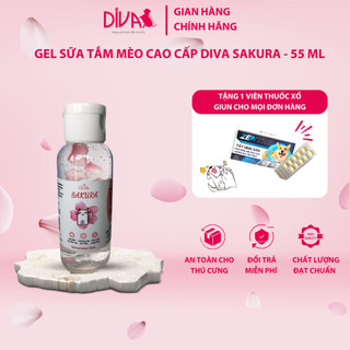 Gel tắm mèo collagen anh đào diva sakura - 55ml