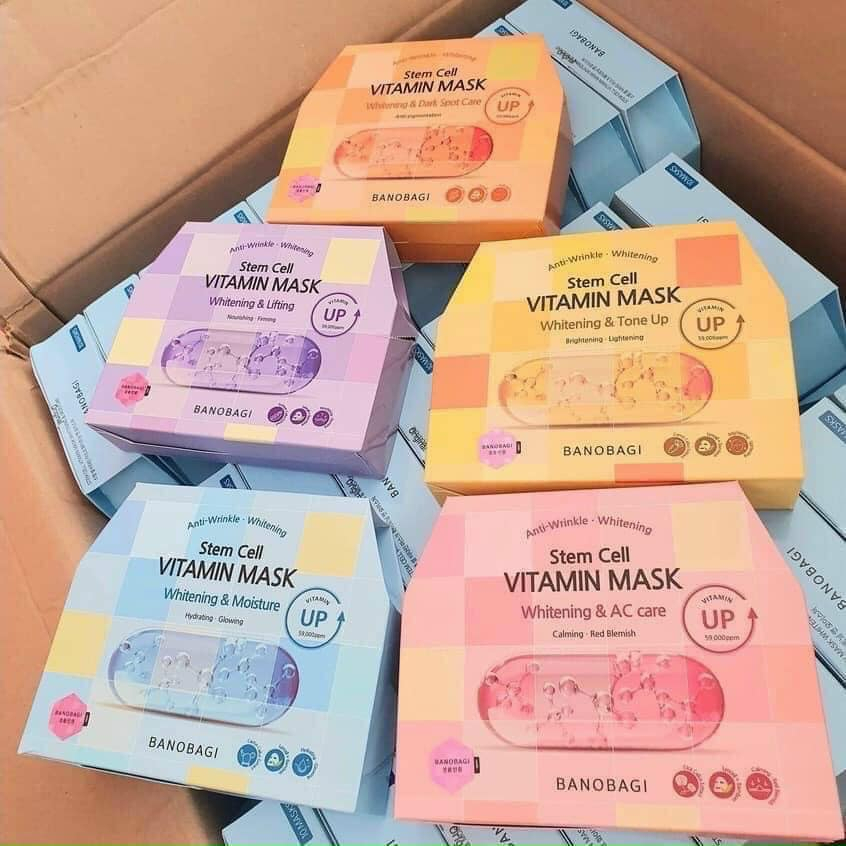 Mặt Nạ Giấy Cung Cấp Vitamin Cho Da Banobagi Stem Cell Vitamin Mask Caro 1 Miếng