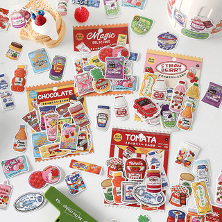 Zanmo túi 40 tấm hình dán sticker thức ăn dễ thương