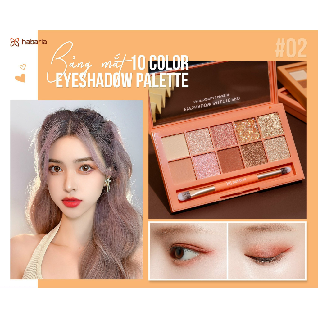 Bảng Phấn Mắt 10 Ô Habaria 10 Color Eyeshadow Palette