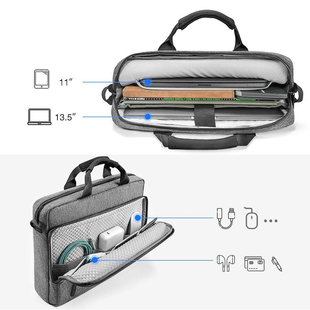 Túi Xách Tomtoc (Usa) Briefcase Premium For Macbook 13″14″15"16" Black - A50 - Hàng Chính Hãng