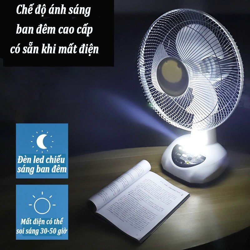 Quạt tích điện sạc năng lượng mặt trời sạc điện quạt để bàn để sàn tích hợp cổng sạc điện thoại mất điện không lo nóng | BigBuy360 - bigbuy360.vn