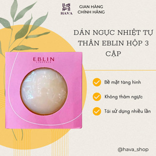 Miếng dán ngực nhiệt tự thân silicon Eblin Hàn Quốc - không keo siêu mỏng ôm khít tái sử dụng nhiều lần HAVA SHOP